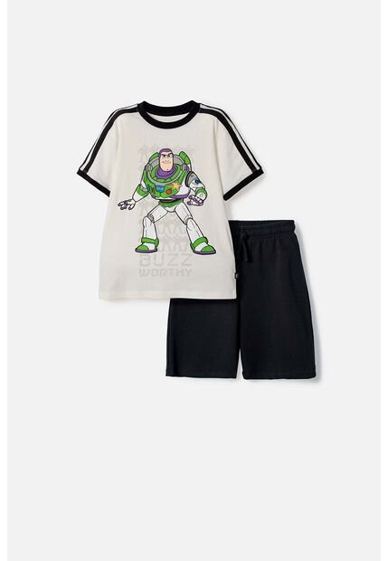 Conjunto De Toy Story Con Bermuda Marfil Y Negro Para Niño 6