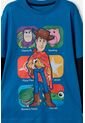 Camiseta De Toy Story Manga Larga Azul Para Niño 8 de Disney
