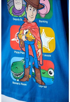 Camiseta De Toy Story Manga Larga Azul Para Niño 8