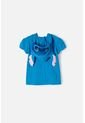 Camiseta De Stitch Con Capucha Azul Para Niña 2T A 5T 3T de Disney