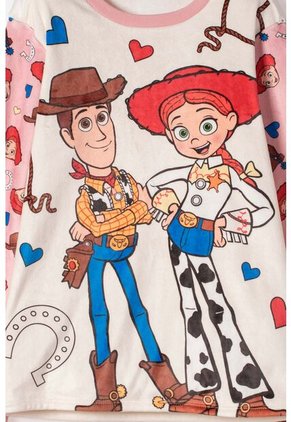 Pijama De Toy Story Pantalón Largo Palo De Rosa Para Niña 8