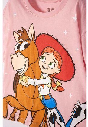 Camiseta De Toy Story Manga Corta Palo De Rosa Para Niña 10