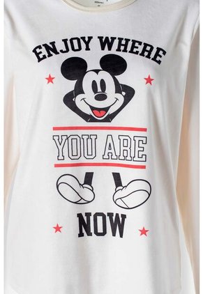 Pijama De Mickey Mouse Con Pantalon Largo Para Mujer S