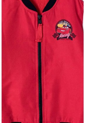 Chaqueta De Cars Con Cierre Roja Y Blanca Para Niño 5T