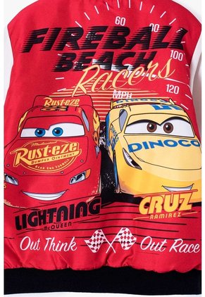 Chaqueta De Cars Con Cierre Roja Y Blanca Para Niño 5T