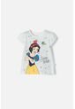 Camiseta De Blancanieves Marfil Estampada En Frente Para Niña 2T A 5T 2T de Disney
