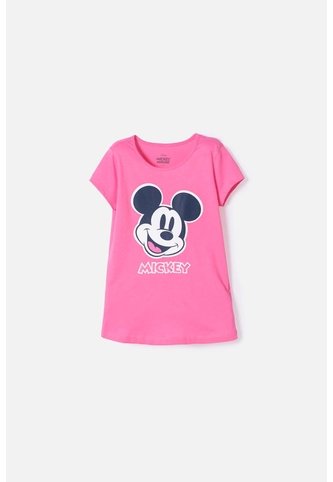 Camiseta De Mickey Mouse Manga Corta Rosada Para Niña 10 Disney