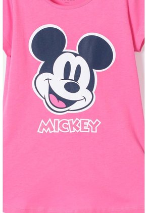 Camiseta De Mickey Mouse Manga Corta Rosada Para Niña 10