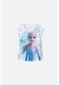 Camiseta De Frozen Manga Corta Blanca Y Azul Para Niña 8 de Disney
