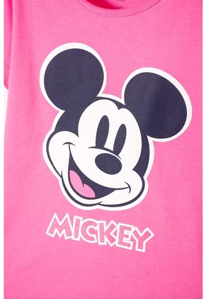 Camiseta De Mickey Mouse Manga Corta Rosada Para Niña 10