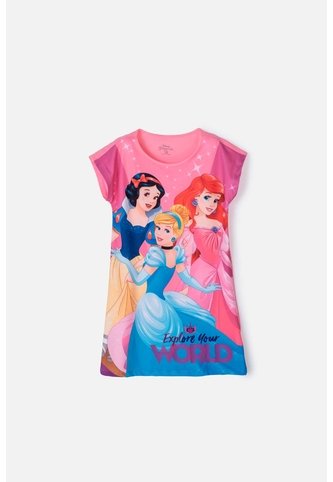Pijama De Princesas Tipo Batola Rosada Para Niña 12 Disney