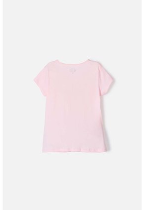 Camiseta De Minnie Mouse Manga Corta Rosada Para Niña 6