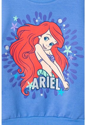 Buzo De La Sirenita Cuello Redondo Azul  Para Niña 4