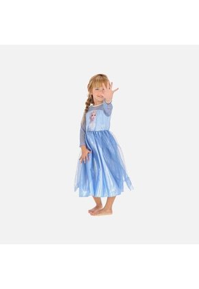 Vestido De Frozen Con Manga Larga Para Niña De 2T A 5T 2T