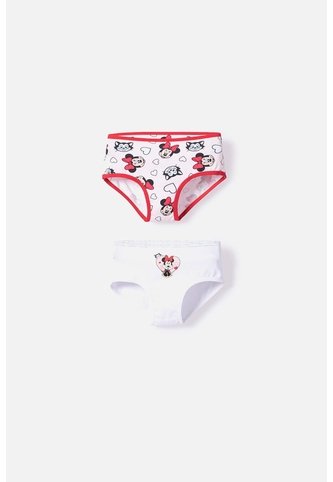 Pack X2 Panties De Minnie Mouse Multicolor Para Niña 2T A 5T 3T Disney