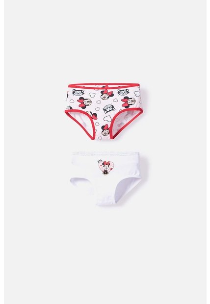 Pack X2 Panties De Minnie Mouse Multicolor Para Niña 2T A 5T 3T