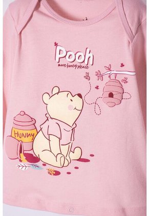 Pijama De Winnie The Pooh Pantalón Largo Rosado Para Bebé Niña 12-18