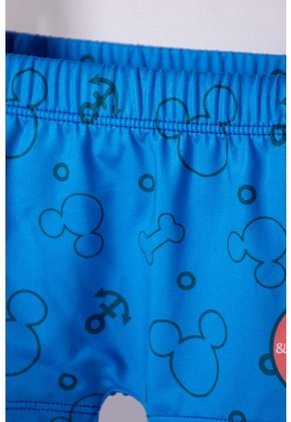 Conjunto De Baño De Mickey Mouse Azul Manga Larga Para Bebé Niño 6-9