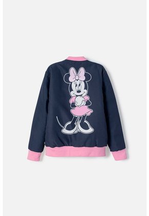 Chaqueta De Minnie Mouse Azul Con Ajuste De Cierre Para Niña 4
