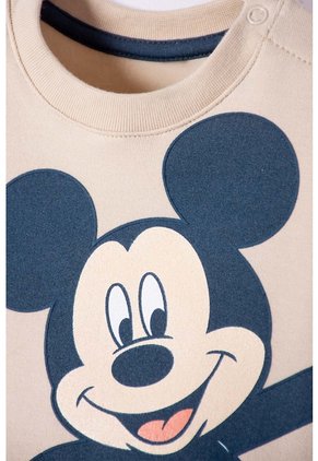 Buzo De Mickey Mouse Caqui Estampado En Frente Para Bebé Niño 3-6