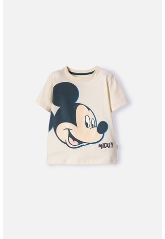 Camiseta De Mickey Mouse Marfil Oscuro Manga Larga Para Niño 2T A 5T 3T Disney