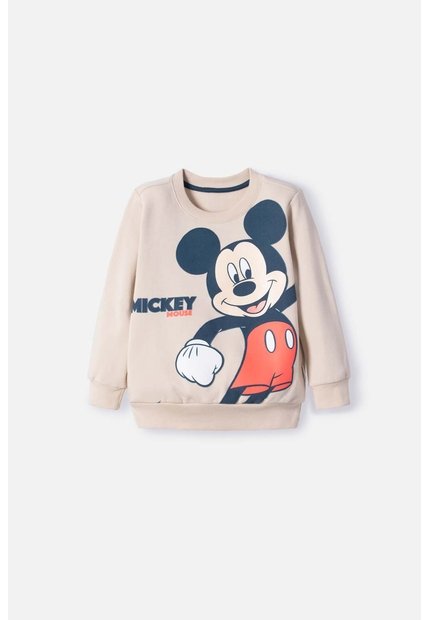 Buzo De Mickey Mouse Caqui Estampado En Frente Para Niño 2T A 5T 5T