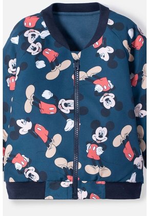 Chaqueta De Mickey Mouse Con Cierre Azul Para Bebé Niño 9-12