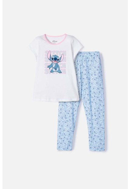 Pijama De Stitch Con Pantalón Multicolor Para Niña 8