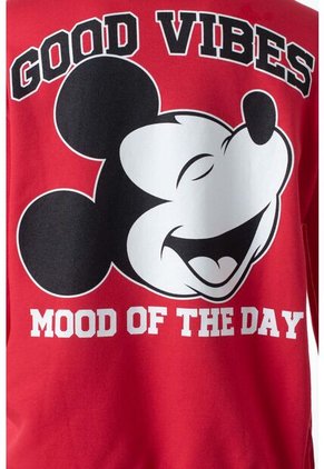 Buzo De Mickey Mouse Cerrado Rojo Para Mujer S