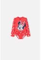Vestido De Baño De Minnie Mouse Rojo Manga Larga Para Niña 2T A 5T 4T de Disney