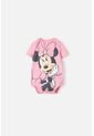 Body De Minnie Mouse Manga Corta Rosado Para Bebé Niña 3-6 de Disney