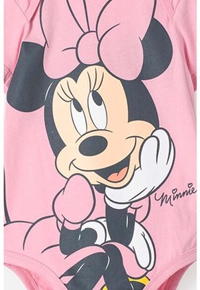 Body De Minnie Mouse Manga Corta Rosado Para Bebé Niña 3-6