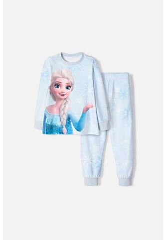 Pijama De Frozen Pantalón Largo Azul Para Niña 2T A 6T 2T Disney