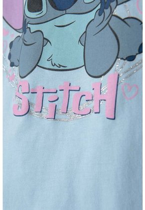 Camiseta De Stich Azul Con Brillo Para Niña 8