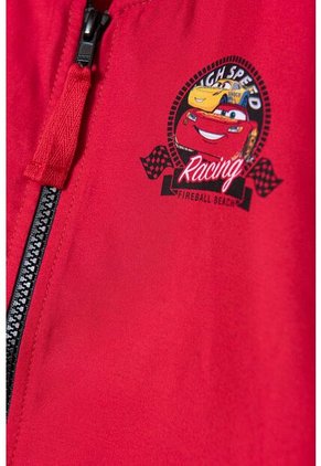 Chaqueta De Cars Con Cierre Roja Y Blanca Para Niño 5T