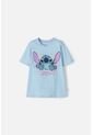 Camiseta De Stich Azul Con Brillo Para Niña 12 de Disney