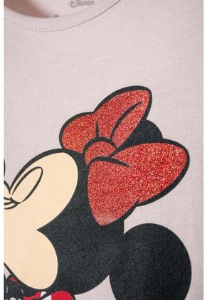 Camiseta De Minnie Mouse Manga Corta Rosado Para Niña 2T A 5T 4T