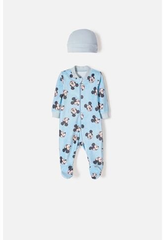 Set Primer Día De Mickey Mouse Azul Para Bebé Niño 0-3 Disney