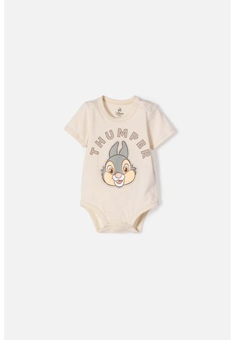 Body De Bambi Con Broches Almendra Para Bebé Niña 6-9 Disney