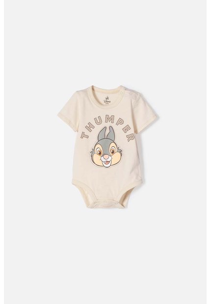 Body De Bambi Con Broches Almendra Para Bebé Niña 6-9