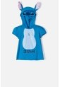 Camiseta De Stitch Con Capucha Azul Para Niña 2T A 5T 4T de Disney