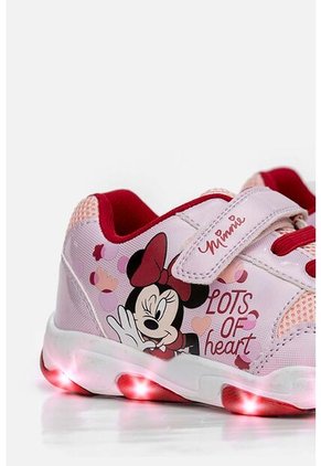 Tenis De Minnie Mouse Con Luces Rosados Para Niña 33