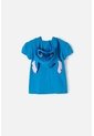 Camiseta De Stitch Con Capucha Azul Para Niña 2T A 5T 4T de Disney