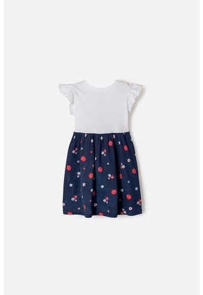 Vestido De Blancanieves Blanco Y Azul Con Bolero En Manga Para Niña 2T A 5T 4T