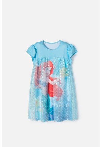 Pijama De La Sirenita Con Tull Azul Para Niña 8 Disney