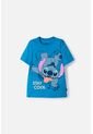 Camiseta De Lilo & Stitch Azul Estampada En Frente Para Niño 12 de Disney