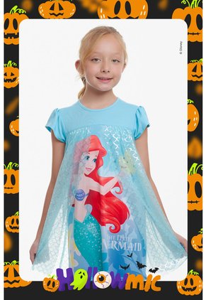 Pijama De La Sirenita Con Tull Azul Para Niña 8