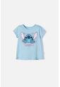 Camiseta De Stitch Azul Icónica Para Niña 2T A 5T 3T de Disney