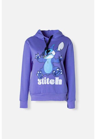 Buzo De Stitch Azul Hortensia Con Capucha Para Mujer S Disney