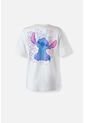 Camiseta De Stitch Marfil Regular Fit Para Mujer XS de Disney